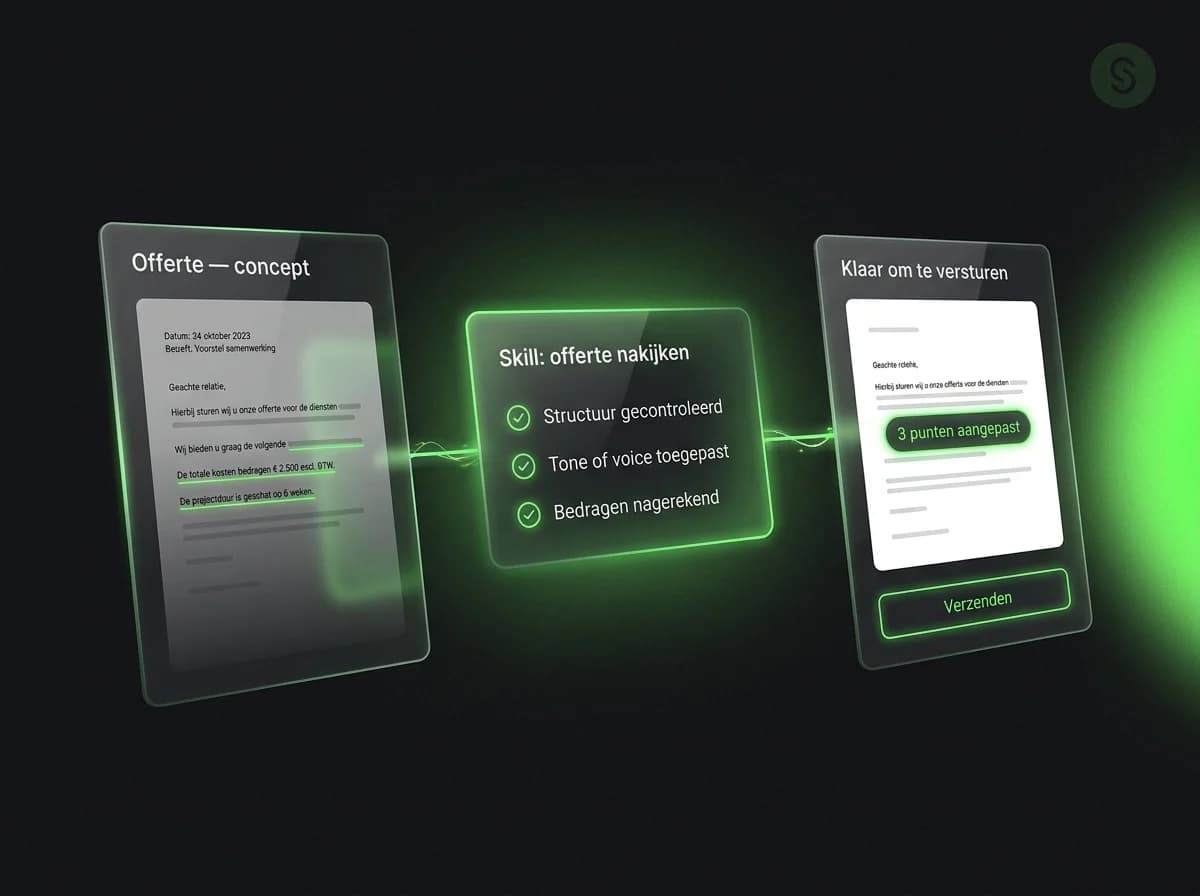 Voorbeeld van een ingerichte AI-skill